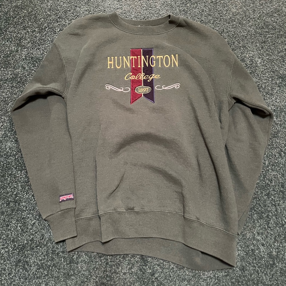 Vintage Green College Crewneck